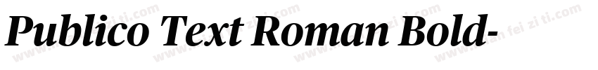 Publico Text Roman Bold字体转换